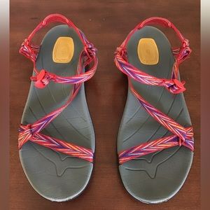 Teva red and gray sandals women size 8.5